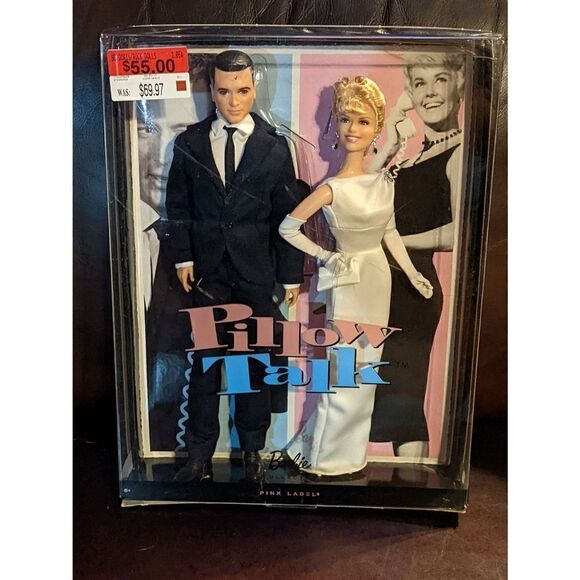 NIB 2011 Mattel Barbie Pillow Talk Doris Day & Rock Hudson Pink Label - Picture 1 of 12